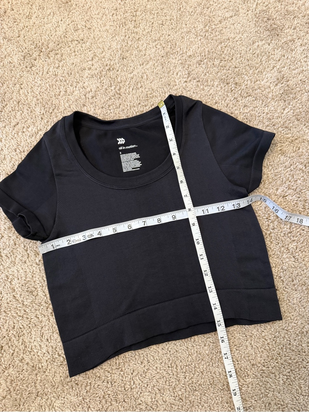 all in motion Crop Top, Small (Black)! - Picture 3 of 4